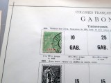 Timbru vechi Gabon (Colonie Franceză) 1886, supratipar GABON, ștampilat -A42