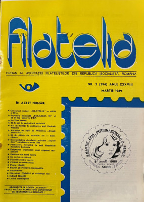 Revista -FILATELIA ANULUI 1989 COLECTIA NR.2,3,4,5,6. foto