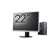 Pachet Calculator Second Hand Fujitsu Esprimo Q958 Mini PC, Intel Core i5-9500 3.00 - 4.40GHz, 8GB DDR4, 256GB SSD + Monitor 22&amp;quot; NewTechnology Me