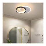 Lustra LED Mario, 24W, lumina Rece/Calda/Neutra Alb Negru