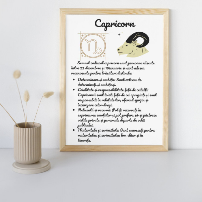 PosterTablou Horoscop Capricorn