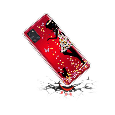 Husa TPU OEM Antisoc Painted Girl pentru Samsung Galaxy A21s, Multicolor foto