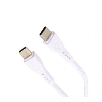 Cablu de date sau incarcare universal Tip C- Tip C elSales ELS-CA51, lungime 1 metru, cauciucat, alb foto