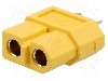 Conector alimentare DC, 500V, 2 pini, seria XT60, {{Dimensiune pin}}. AMASS - XT60-F