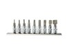 Set chei tubulare Torx 9 piese, T10-60 1/4&quot; CRV, Geko G13550