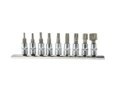 Set chei tubulare Torx 9 piese, T10-60 1/4&quot; CRV, Geko G13550