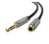 CABLU audio Ugreen, &quot;AV118&quot; stereo 3.5 mm jack (T) la 3.5 mm jack (M), 3m, conectori auriti, negru &quot;10595&quot; (timbru verde 0.18 lei) - 6957303815951