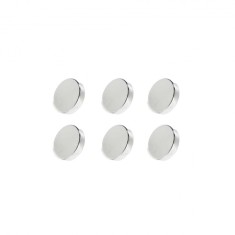 Set 6 magneti foarte puternici, gri, disc, simplu, 5 mm X 2 mm