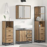 vidaXL Set de mobilier pentru baie cu sertar 4 pcs stejar artizanal 3402330