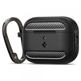 Husa Spigen Rugged Armor pentru Apple AirPods Pro 3, Neagra Mata