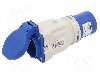 Conector alimentare AC, IEC 60309, IP44, 16A, 230V AC, 3 pini, PCE - 9433101