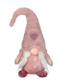 Figurină Decorativă Moș Crăciun Gnome &ndash; Roz Pudra