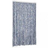 Cumpara ieftin Perdea pentru insecte, albastru si alb, 118 x 220 cm, chenille