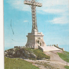 RF1 -Carte Postala- Bucegi, Monumentul eroilor de pe Caraiman, circulata 1977