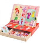 Joc puzzle din lemn Potriveste hainele, interactiv si educativ