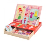 Joc puzzle din lemn Potriveste hainele, interactiv si educativ