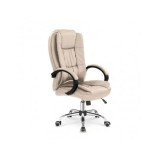 Scaun directorial MH Rudy, Ergonomic, Mecanism balans, Piele ecologica, Rotire 360 ˚, Inaltime reglabila, 110 Kg, Bej