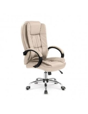 Scaun directorial MH Rudy, Ergonomic, Mecanism balans, Piele ecologica, Rotire 360 ˚, Inaltime reglabila, 110 Kg, Bej foto