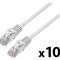 Cabluri patch U/UTP 5e 0,5m CCA PVC gri 26AWG