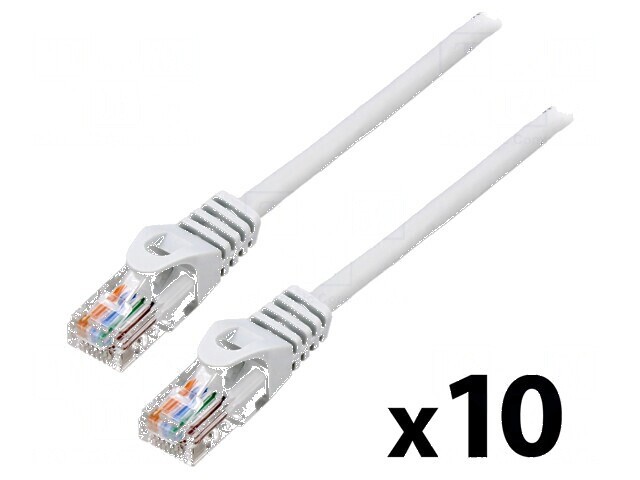 Cabluri patch U/UTP 5e 0,5m CCA PVC gri 26AWG