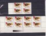 ROMANIA 2000 LP 1516 INSECTE SUPRATIPAR BLOCURI DE 4 TIMBRE MNH, Nestampilat