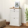 VidaXL Dulap de pantofi VIGO, 60x35x96 cm, alb, lemn masiv de pin 353170