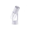 Umidificator si purificator aer ultrasonic portabil, rezervor 200ml, cu ioni negativi, led 7 culori, rotatie 360 grade, alb, Flippy