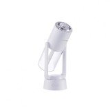 Umidificator si purificator aer ultrasonic portabil, rezervor 200ml, cu ioni negativi, led 7 culori, rotatie 360 grade, alb, Flippy