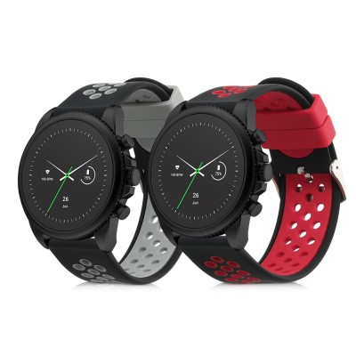 Set 2 curele pentru Fossil Gen 6 Men&amp;#039;s Smartwatch, Kwmobile, Multicolor, Silicon, 58641.01 foto