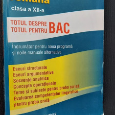 LIMBA SI LITERATURA ROMANA CLASA A XII A TOTUL DESPRE BAC HADRIAN SOARE