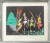 Kallanda-&Icirc;ntoarcerea de la v&acirc;nătoare, pictură africană din Congo, Scene gen, Guasa, Altul