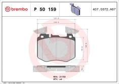 BREMBO P 50 159 PRIME LINE set placute frana,frana disc