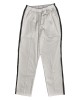 Pantaloni Medicali Pe Stil, Albi cu dunga neagra cu Elastan cu Elastic - S, talia-2-96cm, Alb
