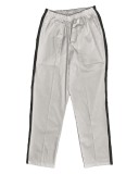 Pantaloni Medicali Pe Stil, Albi cu dunga neagra cu Elastan cu Elastic - XS, talia-3-92cm, Alb
