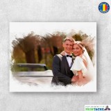 Tablou Canvas Personalizat Efect Acuarela, Decoratiuni Casa, Cadou Unic, Print Calitate, Rezistent in Timp, Vibratie Culori