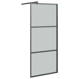 Cumpara ieftin Paravan dus walk-in negru 90x195 cm sticla ESG culoare inchisa