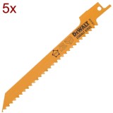 DeWalt S611DF - Panza fierastrau sabie bimetal 152 mm 6 dinti/inch dantura standard 5 bucati
