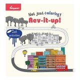 Carte pentru copii Rev It Up - Istoria transporturilor si activitati de colorat, varsta 9-12 ani