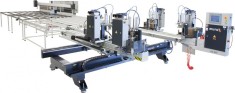 Linie de sudat profile PVC la 4 capete + Linie de debavurare CNC cu rotire foto