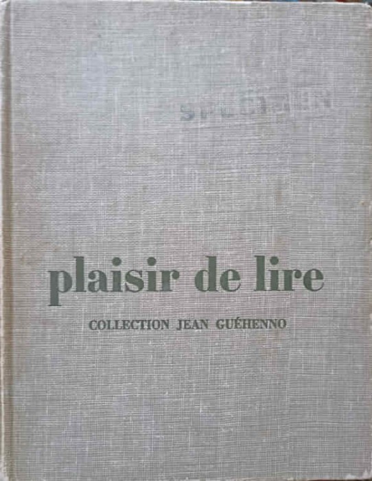 PLAISIR DE LIRE-JEAN GUEHENNO-240174