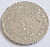 Portugalia , 20 Escudos 1986