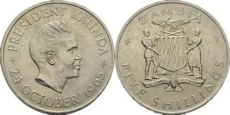Zambia 1965 - 5 shillings aUNC