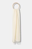Weekend Max Mara fular de l&acirc;nă SCOGLIO culoarea bej, uni, 2525546105600