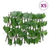 VidaXL Spalier frunze struguri false extensibil 5 buc verde 180x30 cm