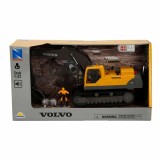 Excavator cu lumini, sunete si figurina, New Ray, Volvo, 1:32