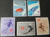 Italia-Două serii complete de timbre tematice &bdquo;Sporturi de Iarnă 1966&rdquo; &ndash; Italia (MNH / Neuzate)