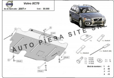 Scut metalic motor Volvo XC70 2.0D / 2.4D fabricat incepand cu 2007 APS-30,055 foto