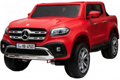 Masinuta electrica 4 x 4 Premier Mercedes X-Class, 12V, roti cauciuc EVA, scaun piele ecologica, rosu foto