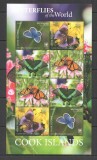 COOK ISLAND 2018 FAUNA INSECTE FLUTURI COTA MICHEL 280 EURO