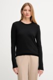 United Colors of Benetton pulover din amestec de mătase femei, culoarea negru, light, 1ZRED10CP